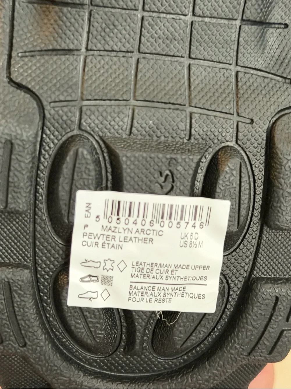 Clarks Mazlyn Arctic Pewter Leather Fur-Lined Winter Boots Size 8.5 New W/box